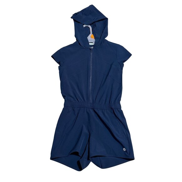 Avia Studio Other - NWT Avia Studio Girls Small 6/6X Navy Hooded Romper One-Piece Casual Activewear